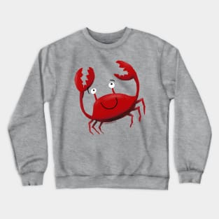 Kawaii Cute Crab - crustacean red crab with claws Crewneck Sweatshirt